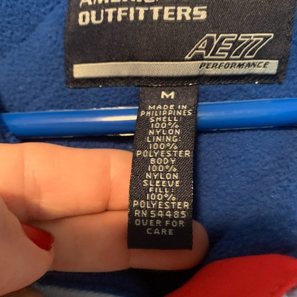 Sz M American Eagle Outfitters Zip Up Hooded Jacket AE 77 - Picture 11 of 12